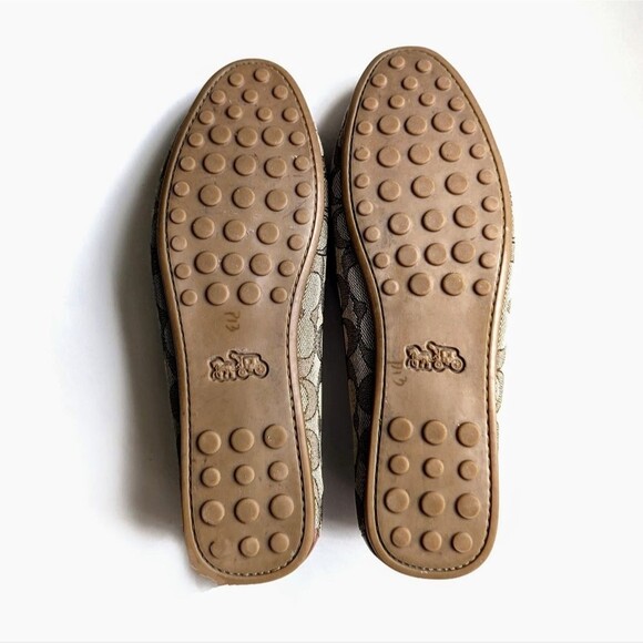 Coach Lock Up Driver Slip On Khaki Saddle Brown Loafers 8 - Picture 8 of 16